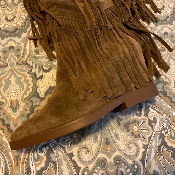 NWT ASH. Gipsy Boho Fringe Suede Leather Knee High Boots Women’s Sz 39 - Picture 10 of 14